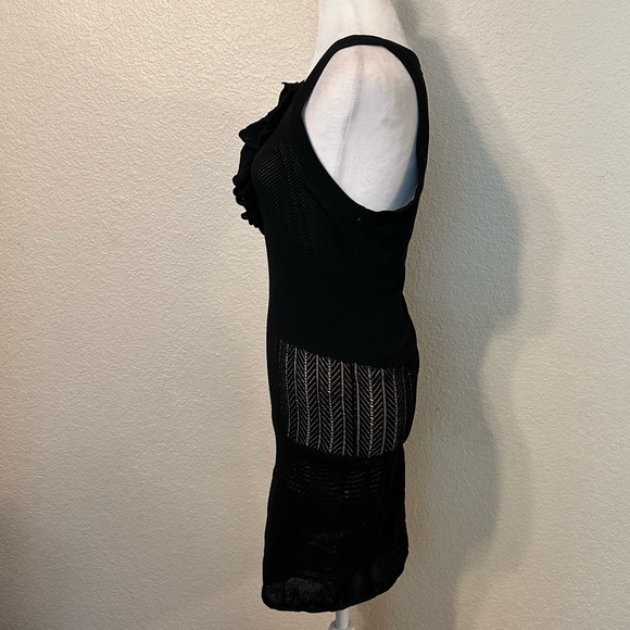 Lacoste + Malandrino Ruffle Textured Knit Dress - Picture 4 of 7